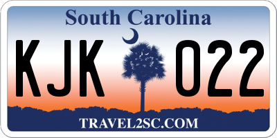SC license plate KJK022