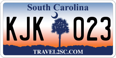 SC license plate KJK023