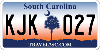 SC license plate KJK027