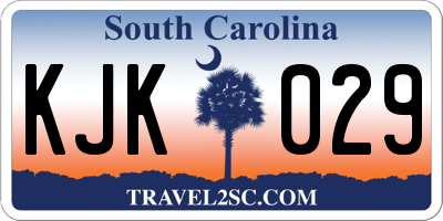 SC license plate KJK029