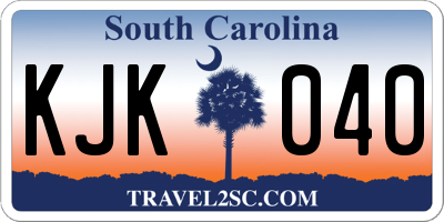 SC license plate KJK040