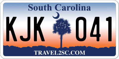 SC license plate KJK041