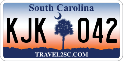 SC license plate KJK042