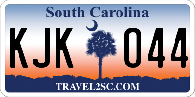 SC license plate KJK044
