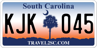 SC license plate KJK045