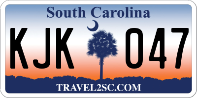 SC license plate KJK047