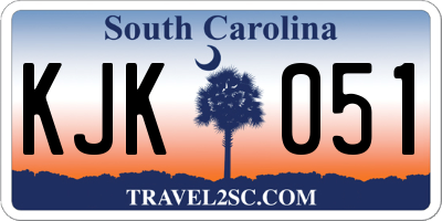 SC license plate KJK051