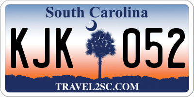 SC license plate KJK052