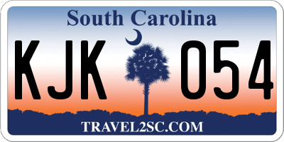 SC license plate KJK054