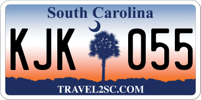 SC license plate KJK055