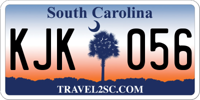 SC license plate KJK056