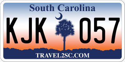 SC license plate KJK057