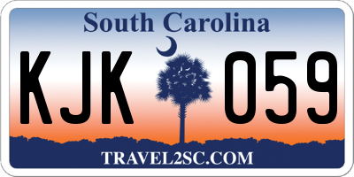 SC license plate KJK059