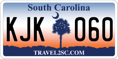 SC license plate KJK060