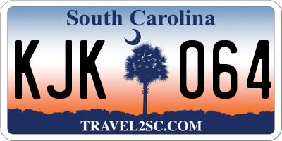 SC license plate KJK064