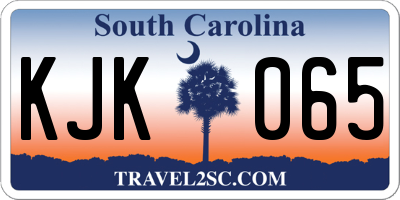 SC license plate KJK065