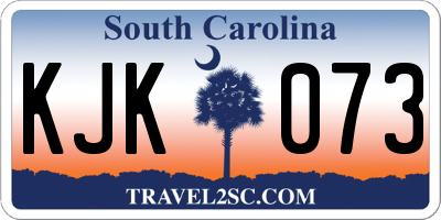 SC license plate KJK073