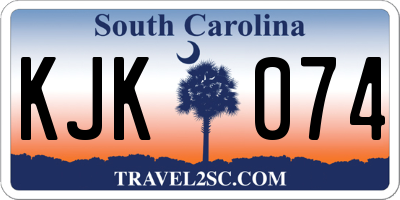 SC license plate KJK074