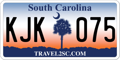 SC license plate KJK075