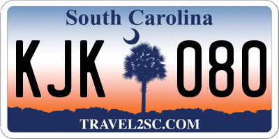 SC license plate KJK080