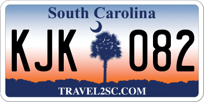 SC license plate KJK082