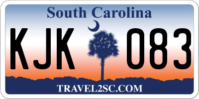 SC license plate KJK083