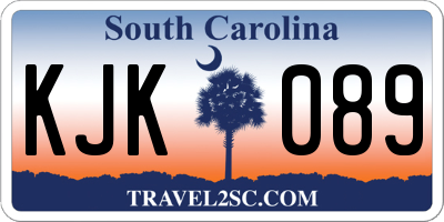 SC license plate KJK089