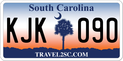 SC license plate KJK090