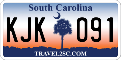SC license plate KJK091