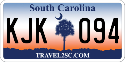 SC license plate KJK094