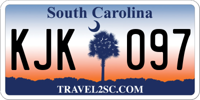 SC license plate KJK097