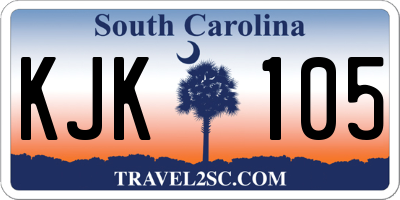 SC license plate KJK105