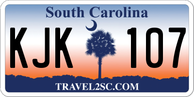 SC license plate KJK107