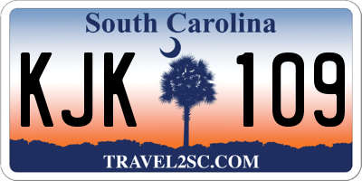 SC license plate KJK109