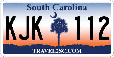 SC license plate KJK112