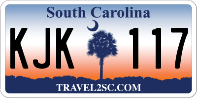 SC license plate KJK117