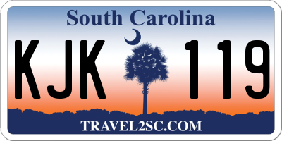 SC license plate KJK119
