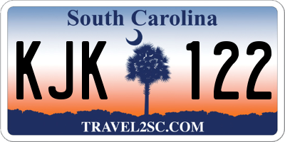 SC license plate KJK122
