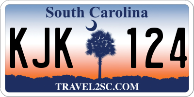SC license plate KJK124