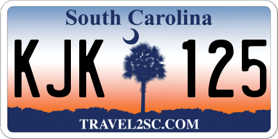 SC license plate KJK125