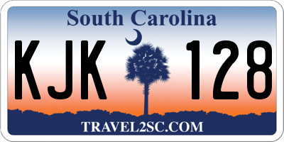 SC license plate KJK128