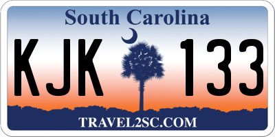 SC license plate KJK133