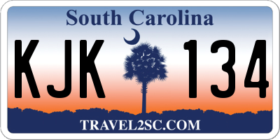 SC license plate KJK134