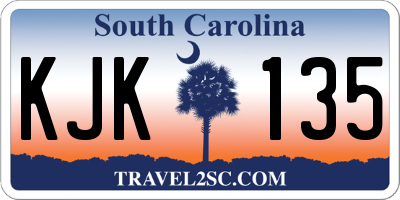 SC license plate KJK135