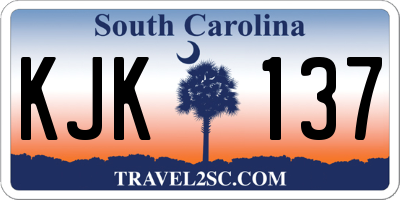 SC license plate KJK137