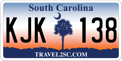 SC license plate KJK138