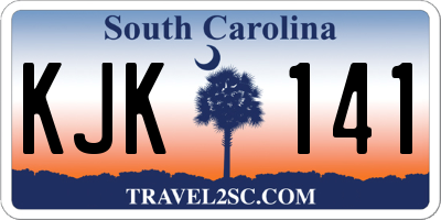 SC license plate KJK141