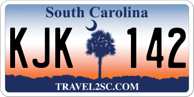 SC license plate KJK142