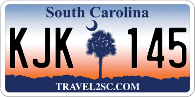 SC license plate KJK145