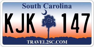 SC license plate KJK147